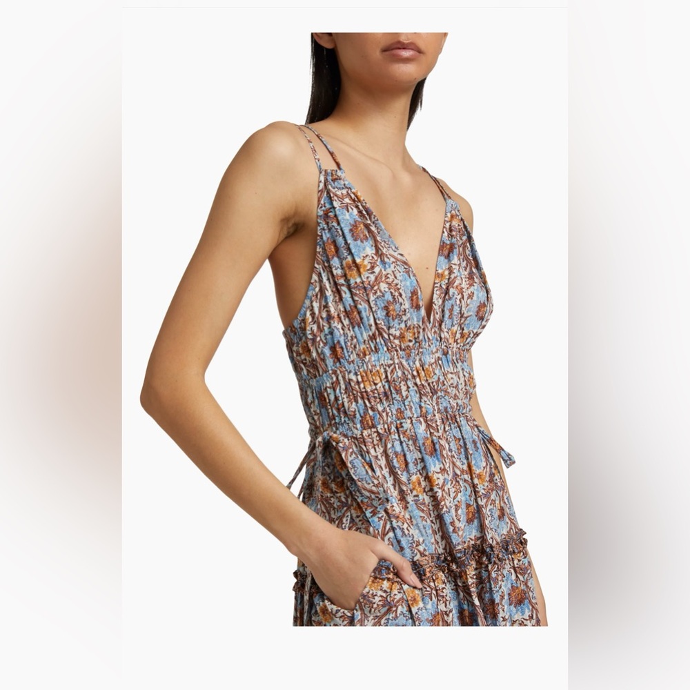 Ulla Johnson Blue and Brown Patterned Dress